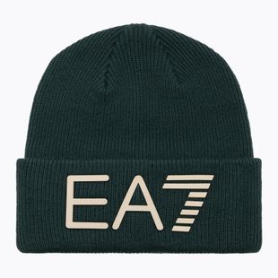 Шапка зимова EA7 Emporio Armani Mountain Logo Series Big Beanie silver pine