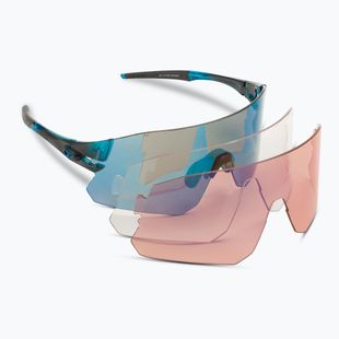 Велосипедні окуляри Tifosi Rail Clarion сині/червоні/прозорі