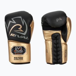 Рукавиці боксерські Rival RS100 Professional black/gold