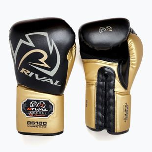 Рукавиці боксерські Rival RS100 Professional black/gold
