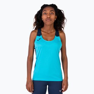 Футболка для бігу жіноча Joma Record II Tank Top fluor turquoise/navy