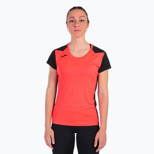 Футболка для бігу жіноча Joma Record II fluor coral/black