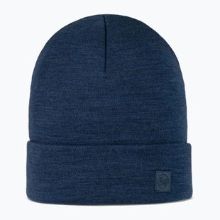 Шапка зимова BUFF Heavyweight Merino Wool solid night blue