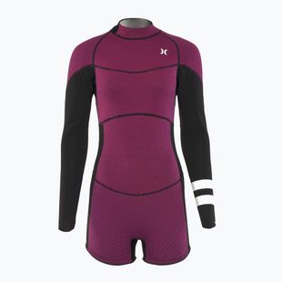 Жіночий гідрокостюм Hurley Advant Shorty Texture 2/2 мм Springsuit малиновий
