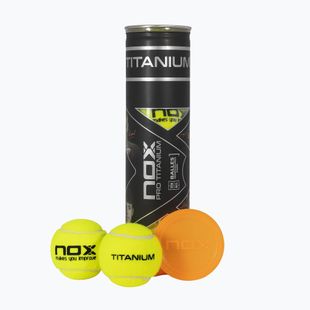 М'ячі для паделю NOX Pro Titanium 4 pcs yellow