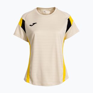 Футболка для тенісу жіноча Joma Montreal beige/yellow