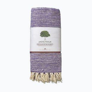 Плед для йоги JadeYoga Recycled Cotton Hand Loomed Yoga purple