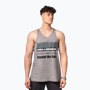 Топ для тренувань чоловічий NEBBIA Washed-Off Stringer Max Out light grey