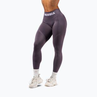 Легінси для тренувань жіночі NEBBIA Flow Seamless Push-Up dark grey