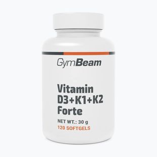Вітаміни D+K GymBeam Vitamin D3+K1+K2 Forte 120 capsules