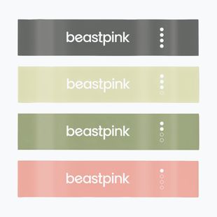 Набір стрічок GymBeam 4 шт black/olive/green/peach