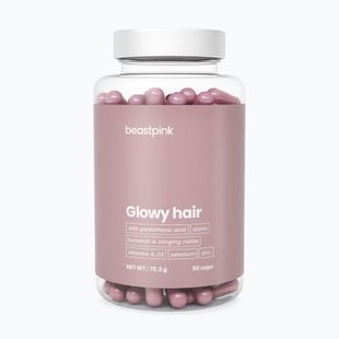 Харчовий додаток GymBeam Glowy Hair - BeastPink 90 capsules