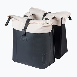 Сумка велосипедна Basil Vive Double Pannier Bag 35 l off white/black