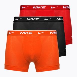 Чоловічі боксерські шорти Nike Everyday Cotton Stretch Trunk 3 пари командні помаранчеві/уні червоні/чорні