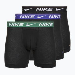 Труси чоловічі Nike Dri-FIT Ultra Comfort 3 пари black evrgreen aura/deep night/black waistband