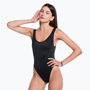 Жіночий злитий купальник Calvin Klein з роздільною спинкою чорний