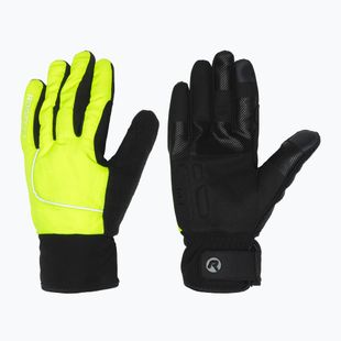 Рукавички велосипедні чоловічі Rogelli Essential Winter Waterproop fluor yellow