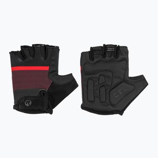 Чоловічі велосипедні рукавички Rogelli Hero II чорні/червоні/бордо