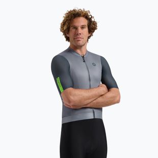 Чоловіча велофутболка Rogelli Fast фіолетовий / зелений