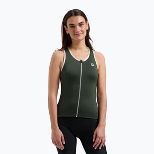 Жіноча велофутболка Rogelli Abbey Tank Top W армійський зелений / пісок