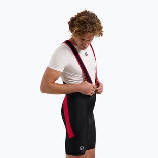 Чоловічі велосипедні шорти Rogelli Core Bib Short чорно-червоні