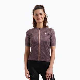 Жіноча велофутболка Rogelli Essential Graphic II бордо / кораловий