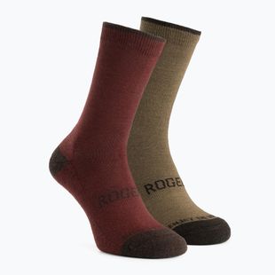 Шкарпетки Rogelli Wool Wintersocks 2 пари bordeaux/brown
