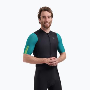 Футболка велосипедна чоловіча Rogelli Fast black/teal/green