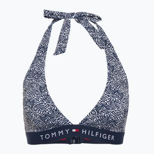 Купальник Tommy Hilfiger Halter Rp Print верхній купальник ілюстрований хвиля темний нічний флот
