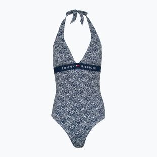 Жіночий суцільний купальник Tommy Hilfiger Halter One Piece Rp Print з ілюстрованою хвилею темний нічний флот