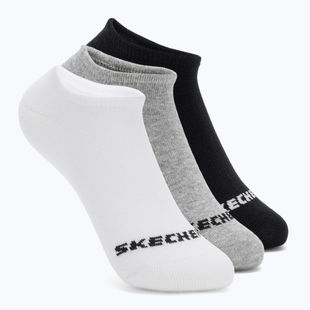 Шкарпетки дитячі SKECHERS Non Terry No Show 3 пари white/grey