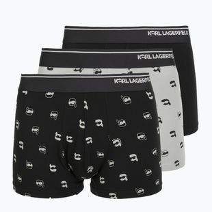 Труси чоловічі KARL LAGERFELD Ikon Aop Trunk 3 пари karl dot/ash black