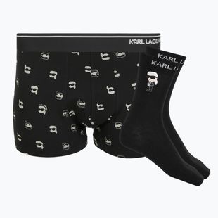 Набір Труси + Шкарпетки чоловічі KARL LAGERFELD Ikon Trunk aop karl dot black