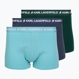 Труси чоловічі KARL LAGERFELD Logo Trunk Multiband 3 пари dark sea/indigo/blue