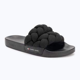 Шльопанці жіночі Tommy Jeans Braided Slide frozen black