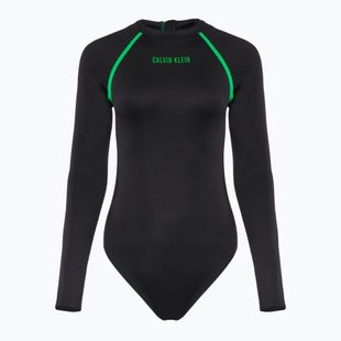 Жіночий злитий купальник Calvin Klein KW0KW02790 Intense Power Move Rashguard One Piece pvh чорний