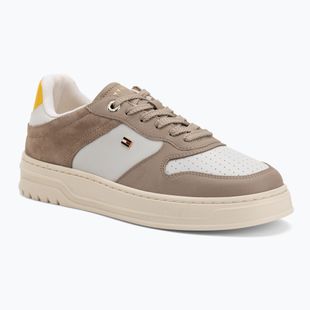 Кросівки жіночі Tommy Hilfiger Sporty Cupsole Tumbled Leather costal taupe/ecru/yellow