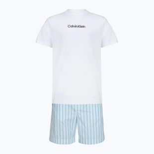 Піжама чоловіча Calvin Klein LV00NM2903 classic white top/aurora stripe