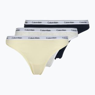 Стрінги жіночі Calvin Klein LV00QD5209 Thong 3 пари shoreline/snow heather/pear sorbe