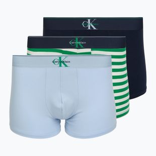 Боксерки чоловічі Calvin Klein LV00NB4472 Trunk 3 pairs shoreline/mardi gras green/cent s