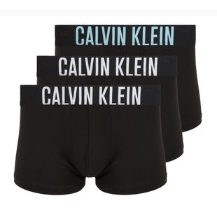 Боксерки чоловічі Calvin Klein 000NB3608A Trunk 3 pairs black with harbor mist logo/ black with