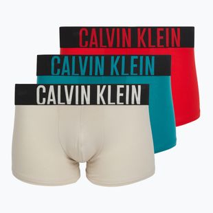 Чоловічі боксерки Calvin Klein 000NB3608A Trunk 3 пари oatmeal/aged redwood/bright turquoi