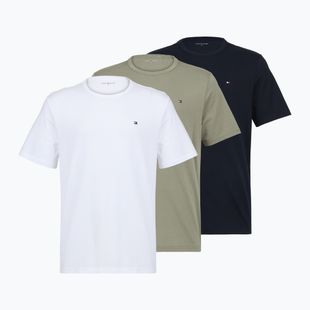 Футболка чоловіча Tommy Hilfiger Cotton Short 3 pack navy blue/utility sage/white