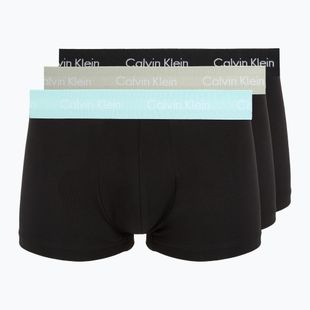 Боксерки чоловічі Calvin Klein 0000U2664G Low Rise Trunk 3 pairs black in plume wb/ black in misty sag