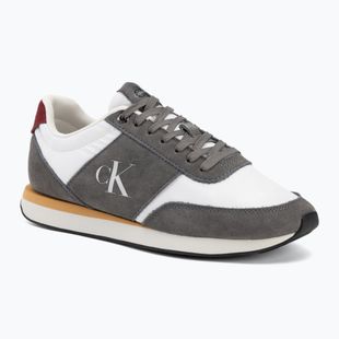 Взуття чоловіче Calvin Klein HM0HM02212 Retro Runner Bans Leather Suede granite gray/white/rhubarb