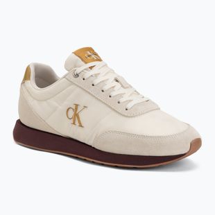 Кросівки чоловічі Calvin Klein YM0YM01361 Retro Runner Ess Mix Mat white swan/tofu/amber gold