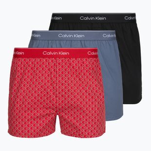 Боксерки чоловічі Calvin Klein LV00NB4727 Boxer Slim black/prep emblem goji berry/grisai