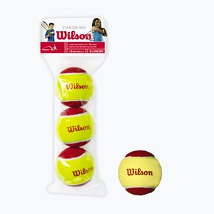 Тенісні м'ячі дитячі Wilson Starter Red Tball 3 шт. жовто-червоні 2000031175