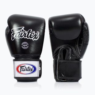 Універсальні дихаючі чорні боксерські рукавички Fairtex