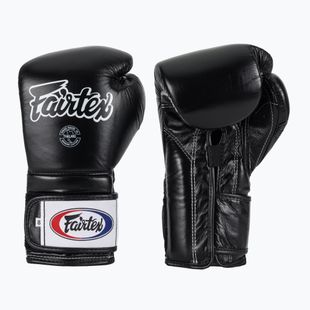 Боксерські рукавички Fairtex Heavy Hitter в мексиканському стилі чорні